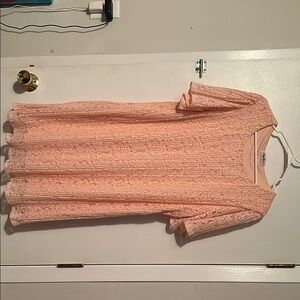 Elegant Peach Midi Dress